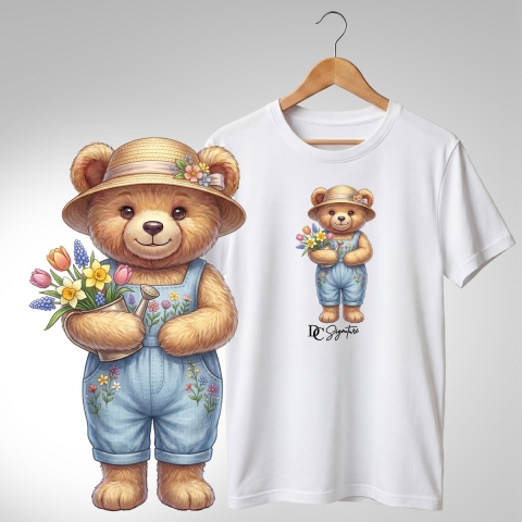 Colecția Ursuleți Cu Flori - Tricou "Ursuleț cu Flori" - DC Signature