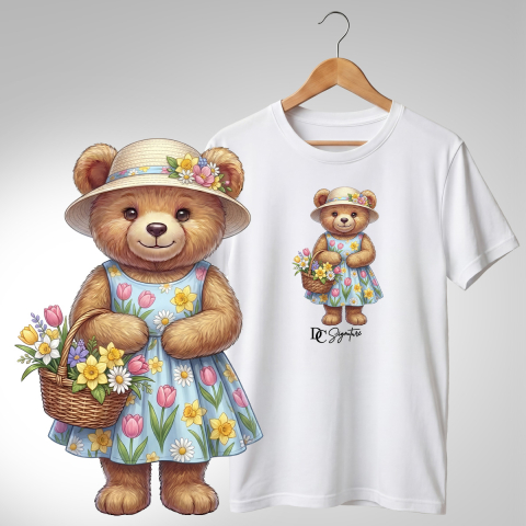 Colecția Ursuleți Cu Flori - Tricou "Ursuleț cu Flori" - DC Signature
