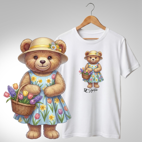 Colecția Ursuleți Cu Flori - Tricou "Ursuleț cu Flori" - DC Signature