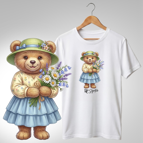 Colecția Ursuleți Cu Flori - Tricou "Ursuleț cu Flori" - DC Signature