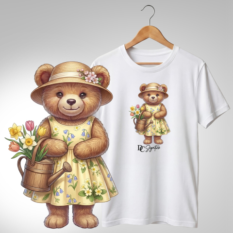 Colecția Ursuleți Cu Flori - Tricou "Ursuleț cu Flori" - DC Signature