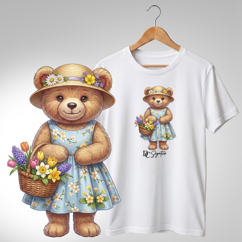 Colecția Ursuleți Cu Flori - Tricou "Ursuleț cu Flori" - DC Signature