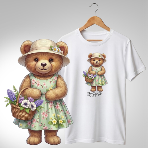Colecția Ursuleți Cu Flori - Tricou "Ursuleț cu Flori" - DC Signature