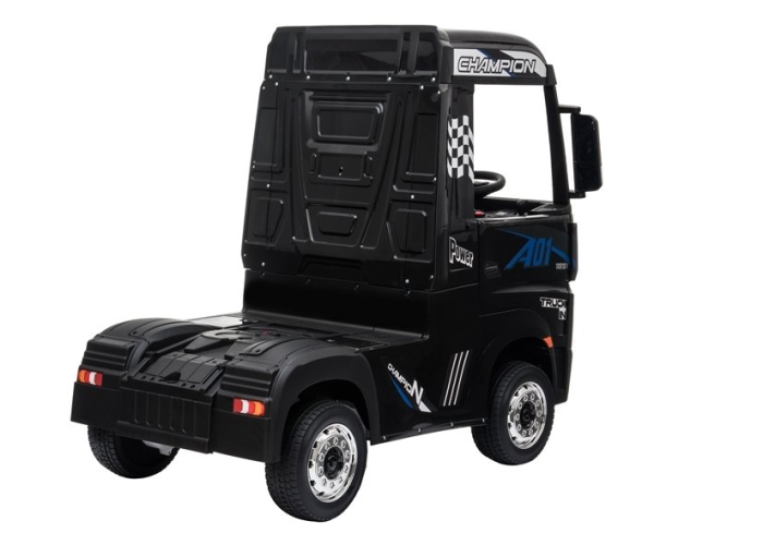 Camion Electric pentru Copii Mercedes Actros - Negru Lăcuit [8]