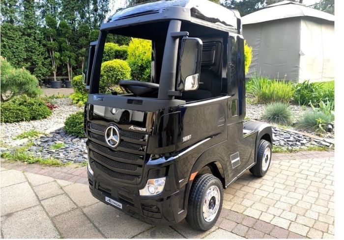 Camion Electric pentru Copii Mercedes Actros - Negru Lăcuit [9]