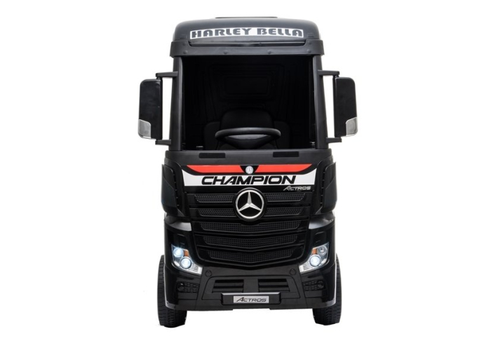 Camion Electric pentru Copii Mercedes Actros - Negru Lăcuit [3]