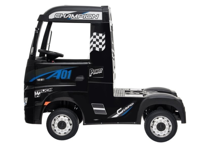 Camion Electric pentru Copii Mercedes Actros - Negru Lăcuit [5]