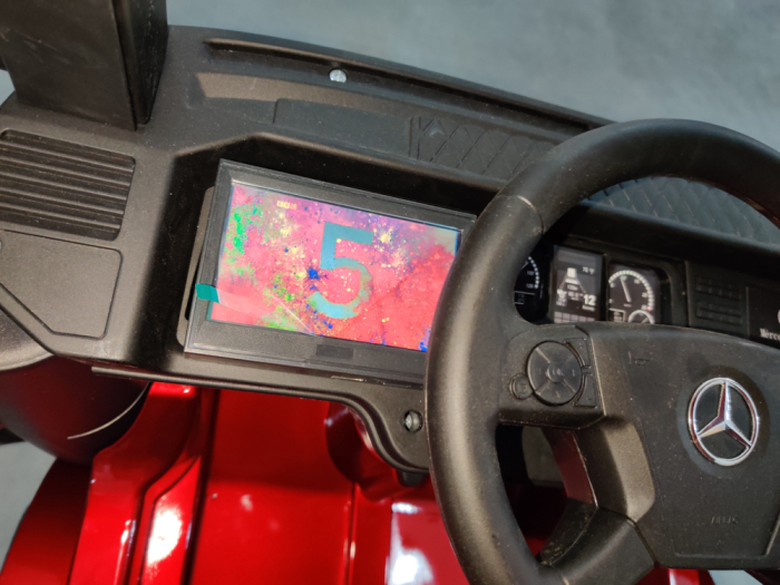 Camion Electric pentru Copii Mercedes Actros - Albastru Lăcuit [11]