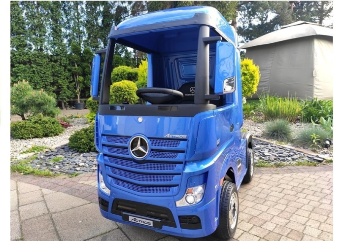 Camion Electric pentru Copii Mercedes Actros - Albastru Lăcuit [9]