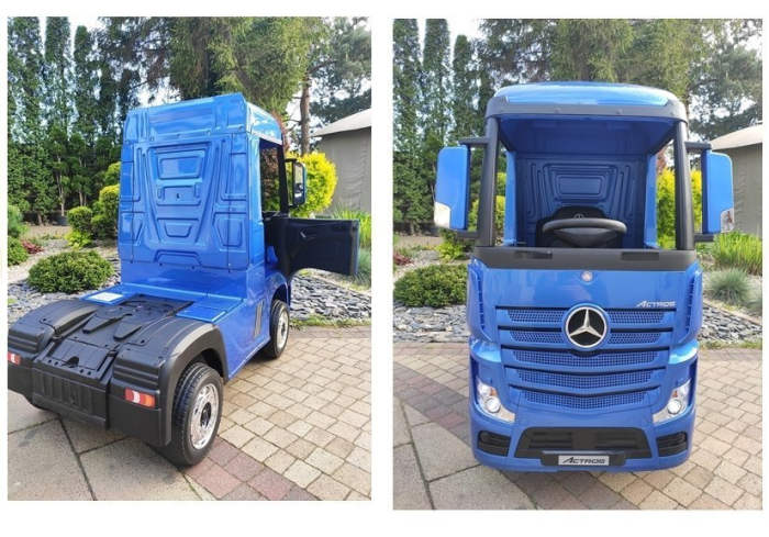 Camion Electric pentru Copii Mercedes Actros - Albastru Lăcuit [10]