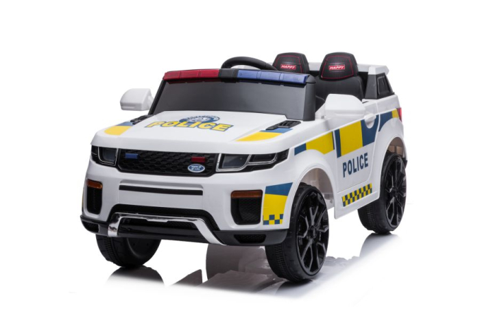 Mașină Electrică pentru Copii Poliție 12V Alb [6]