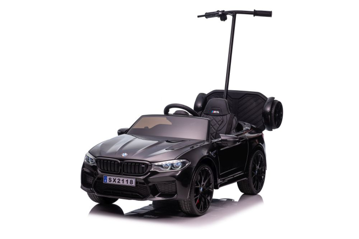 Mașină Electrică pentru Copii BMW M5 12V Negru Lăcuit cu Platformă pentru Părinte [8]