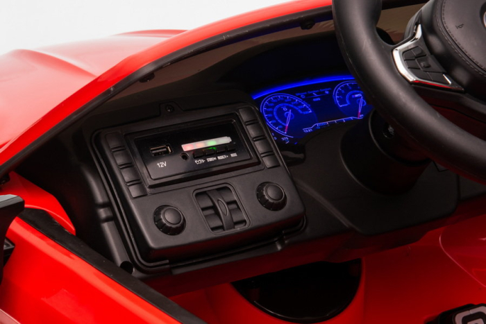 Mașină Electrică pentru Copii BMW M5 Rosu 12V cu Platformă pentru Părinte [13]