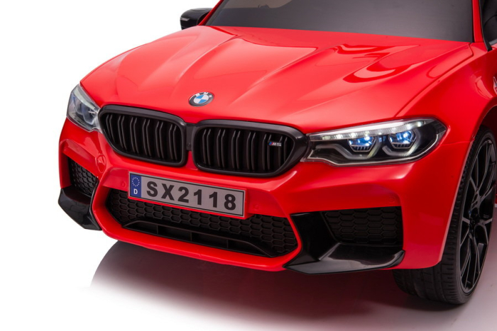 Mașină Electrică pentru Copii BMW M5 Rosu 12V cu Platformă pentru Părinte [6]