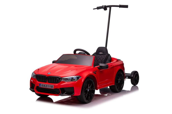 Mașină Electrică pentru Copii BMW M5 Rosu 12V cu Platformă pentru Părinte [4]