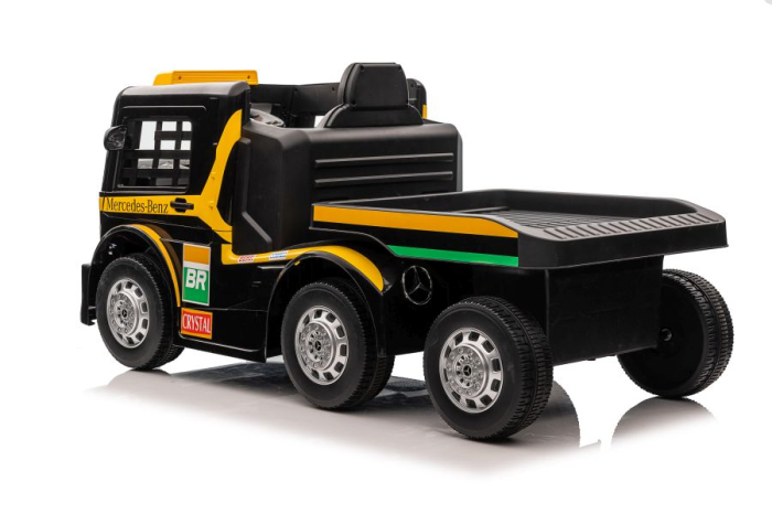 Camion Electric Mercedes-Benz Axor cu Remorcă 12V Galben [4]