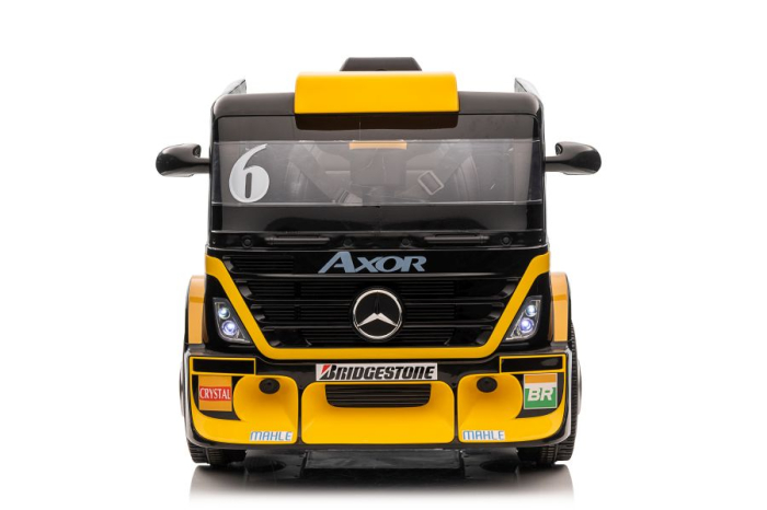 Camion Electric Mercedes-Benz Axor cu Remorcă 12V Galben [2]