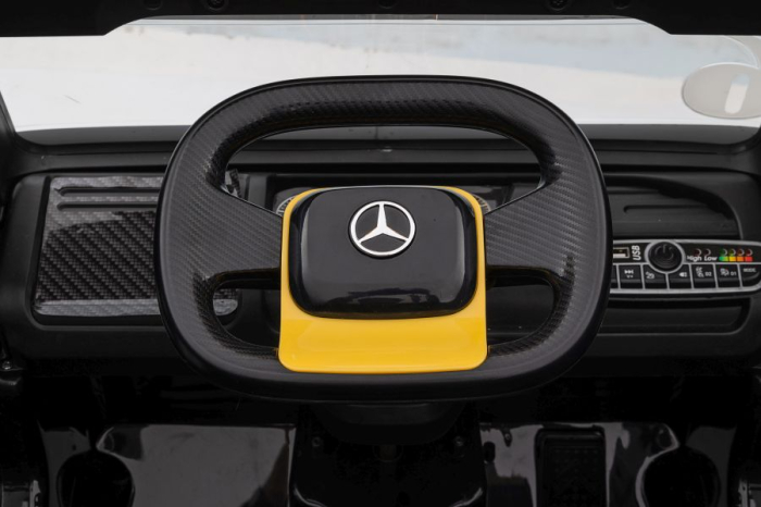 Camion Electric Mercedes-Benz Axor cu Remorcă 12V Galben [9]