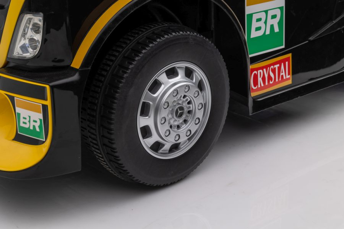 Camion Electric Mercedes-Benz Axor cu Remorcă 12V Galben [6]
