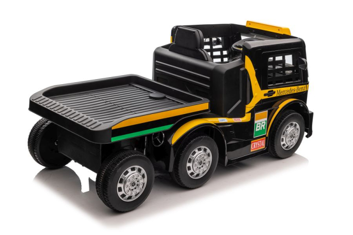 Camion Electric Mercedes-Benz Axor cu Remorcă 12V Galben [10]