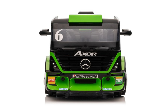 Camion Electric pentru Copii Mercedes-Benz Axor 12V cu Remorcă Verde [2]