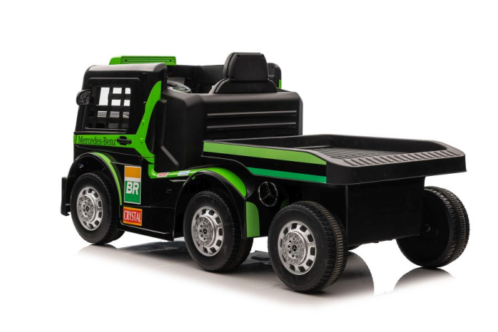 Camion Electric pentru Copii Mercedes-Benz Axor 12V cu Remorcă Verde [5]