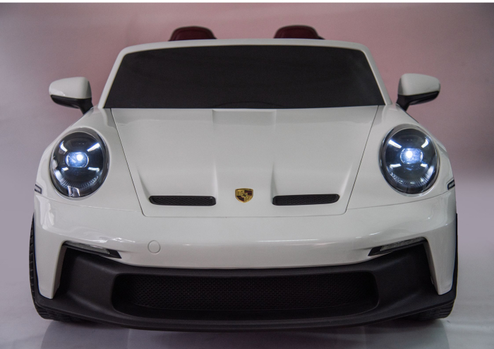 Mașină electrică pentru copii Porsche GT3  24V 2x150–280W, Alb [9]