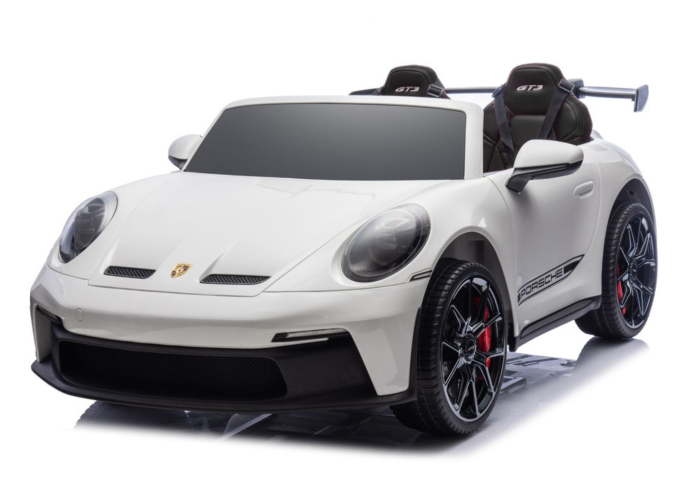 Mașină electrică pentru copii Porsche GT3  24V 2x150–280W, Alb [2]