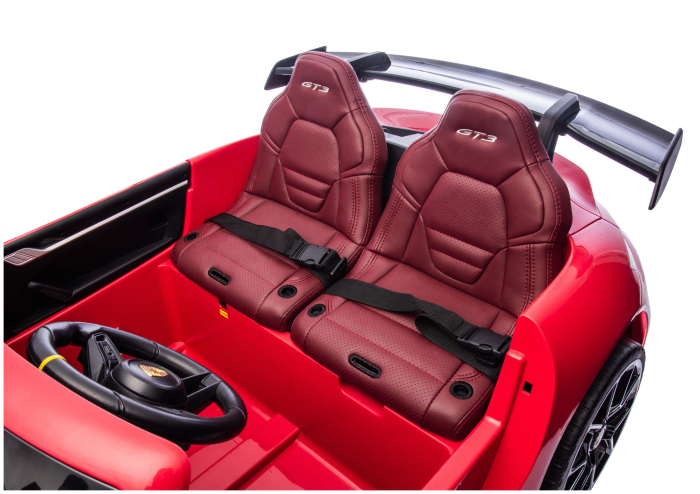 Mașină electrică pentru copii Porsche GT3  24V 2x150–280W, Roșu [7]