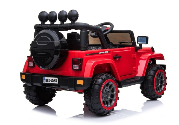 Mașină Electrică pentru Copii Jeep 4x4 12V 4x45W Roșu [6]