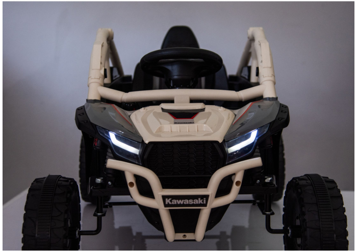 UTV Electric pentru Copii Kawasaki 24V Negru-Bej [12]