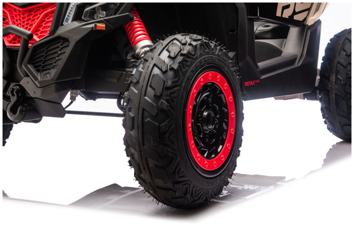 Buggy electric pentru copii CAN-AM Maverick Turbo RR STRONG AIR – 24V | 800W | Kaki [12]