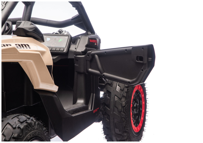 Buggy electric pentru copii CAN-AM Maverick Turbo RR STRONG AIR – 24V | 800W | Kaki [9]