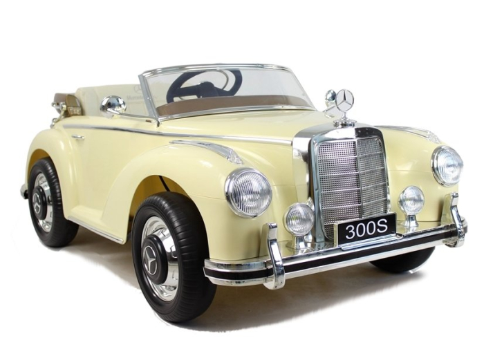 Mașină Electrică pentru Copii Mercedes-Benz 300S 12V 2x45W Bej Lăcuit [5]