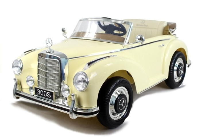 Mașină Electrică pentru Copii Mercedes-Benz 300S 12V 2x45W Bej Lăcuit [3]