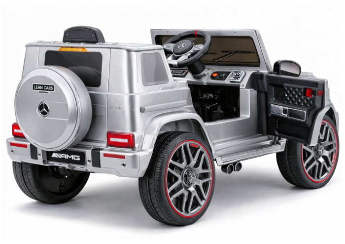 Mașină Electrică pentru Copii Mercedes AMG G 63 12V 400W Argintiu Lăcuit [7]