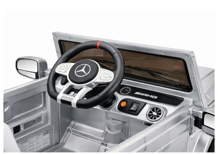 Mașină Electrică pentru Copii Mercedes AMG G 63 12V 400W Argintiu Lăcuit [10]