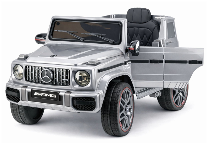 Mașină Electrică pentru Copii Mercedes AMG G 63 12V 400W Argintiu Lăcuit [3]