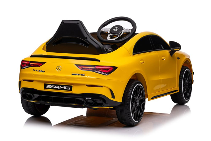 Mașină Electrică pentru Copii Mercedes CLA 45S AMG 4x4 12V 180W Galben [5]