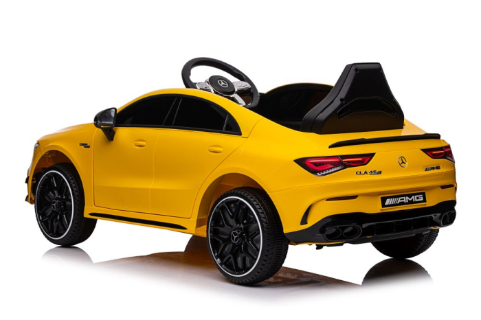 Mașină Electrică pentru Copii Mercedes CLA 45S AMG 4x4 12V 180W Galben [4]