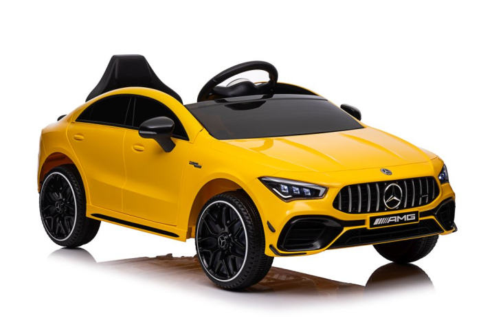 Mașină Electrică pentru Copii Mercedes CLA 45S AMG 4x4 12V 180W Galben [7]
