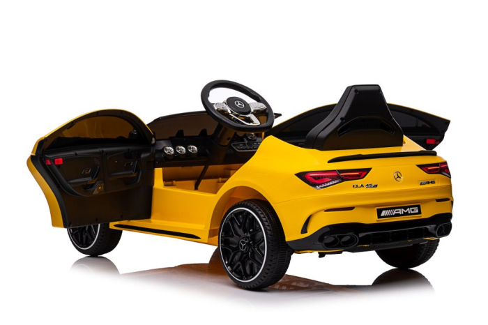 Mașină Electrică pentru Copii Mercedes CLA 45S AMG 4x4 12V 180W Galben [9]