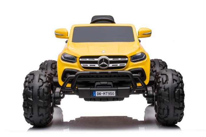 Mașinuță electrică pentru copii Mercedes DK-MT950 4×4 – 180W | Galben [2]