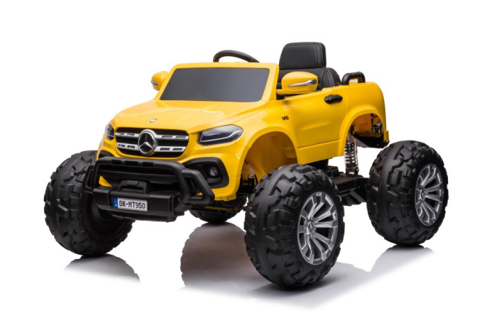 Mașinuță electrică pentru copii Mercedes DK-MT950 4×4 – 180W | Galben [3]