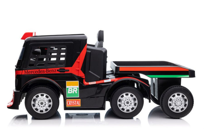 Camion Electric pentru Copii Mercedes-Benz Axor 12V cu Remorcă Roșu [5]