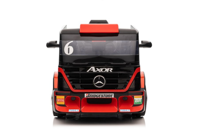 Camion Electric pentru Copii Mercedes-Benz Axor 12V cu Remorcă Roșu [2]