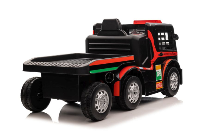 Camion Electric pentru Copii Mercedes-Benz Axor 12V cu Remorcă Roșu [6]