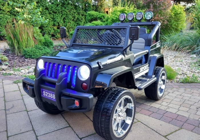 Mașină Electrică pentru Copii Jeep 4x4 12V 4x45W Negru [3]