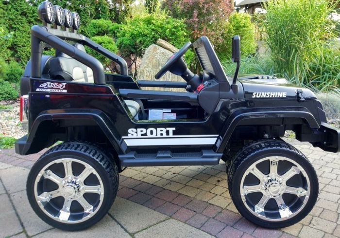 Mașină Electrică pentru Copii Jeep 4x4 12V 4x45W Negru [7]