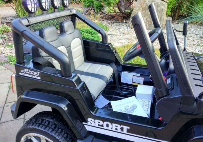Mașină Electrică pentru Copii Jeep 4x4 12V 4x45W Negru [8]
